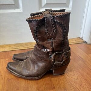 Brown Leather Western Boots